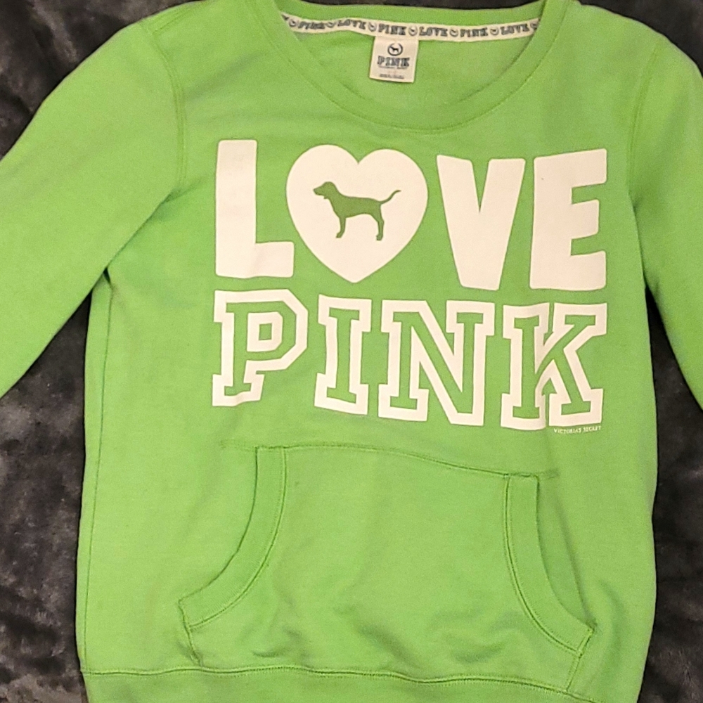 Green vs PINK shirt that's like a sweatshirt